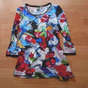 Simply Art by Dolcezza Contemporary Abstract Artistic Long Sleeve Top – Size M